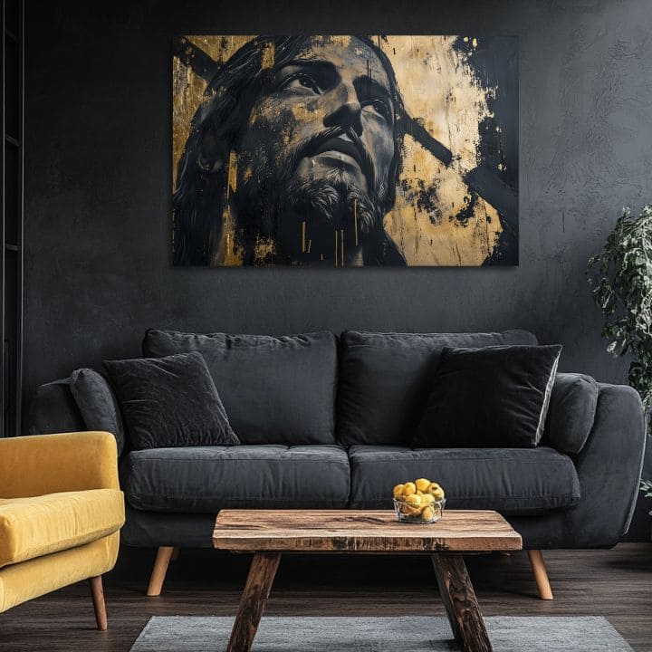 Maestà divina | Dipinto con acrilico e foglia d'oro