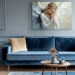 Dipinti di angeli Tocco celeste | Dipinto acrilico originale al 100%
