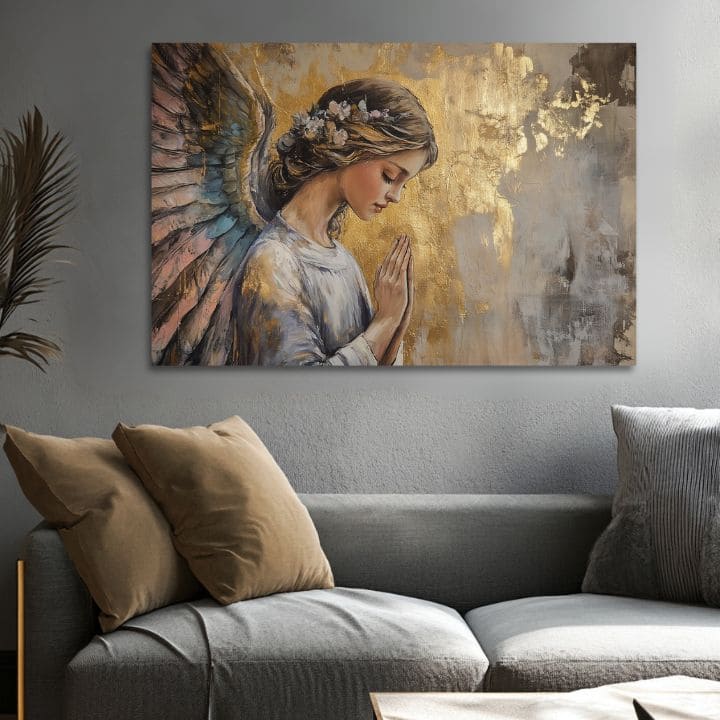 Dipinti di angeli Gioia celeste | Dipinto acrilico originale al 100%