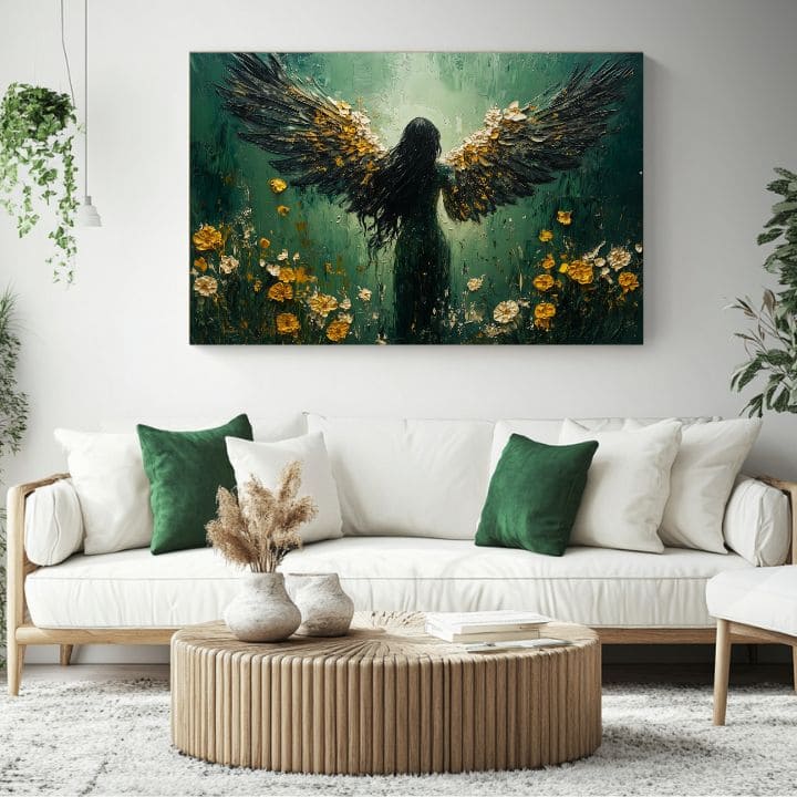 Dipinti di angeli Luce di speranza | Dipinto acrilico originale al 100%