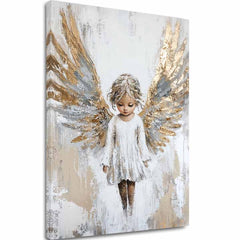 Dipinti di angeli custodi di bambini | rifinito a mano dall'artista - immagine 2