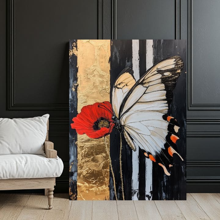 Pittura di farfalle Tocchi di natura - 100% originale dipinto ad acrilico - immagine 3