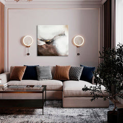 Dipinti su tela - PREMIUM ART - Scudo astratto appannato Sconto 30% 90X90 cm