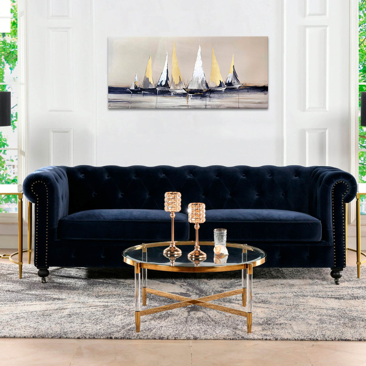Dipinti su tela - PREMIUM ART - Navi a vela in mare Sconto 30% 130X60 cm