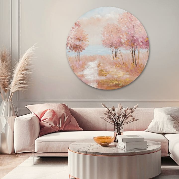 Quadro dipinto rotondo Vita sognata | dimensioni diverse