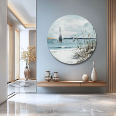 Quadro dipinto rotondo Orizzonte lontano | dimensioni diverse