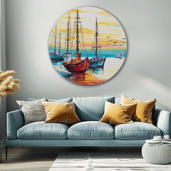 Quadro dipinto rotondo Bellezza infinita | dimensioni diverse