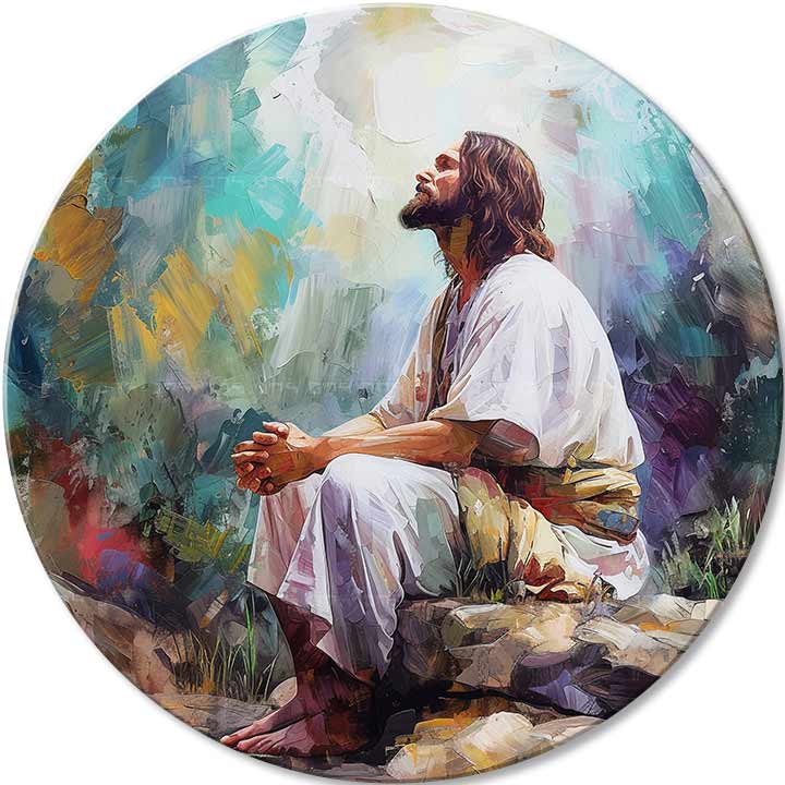 Dipinti acrilici rotondi Pace spirituale | varie dimensioni