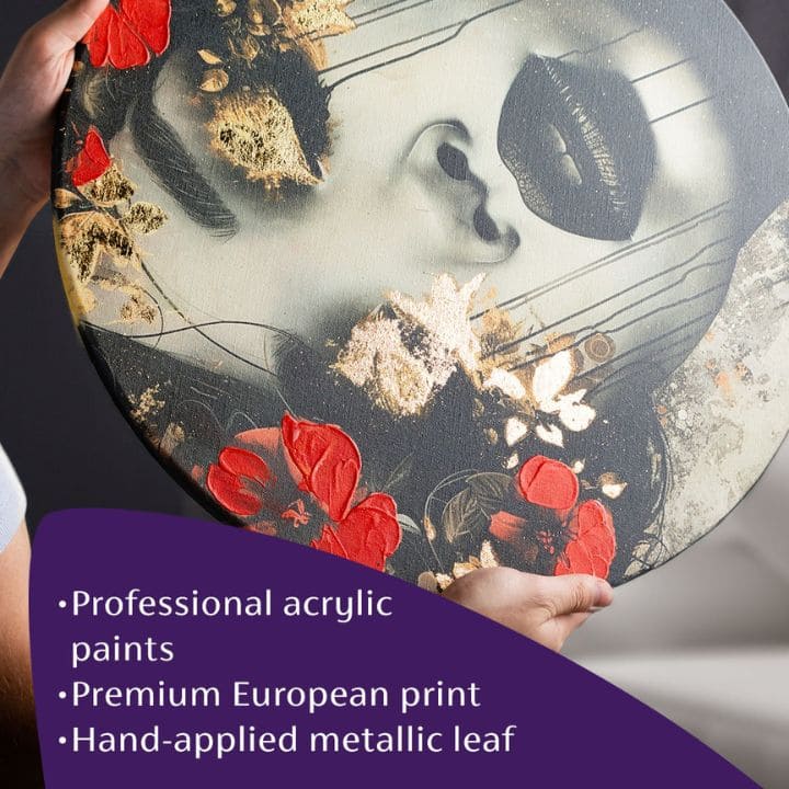 Quadri rotondi con acrilico Famiglia Reale - immagine 5