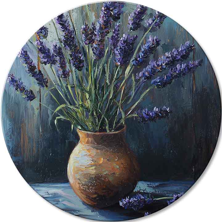 Quadri rotondi con acrilico Regalo alla lavanda