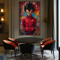 Saiyan: Dipinto del potere del guerriero | Dettagli in acrilico