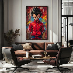 Saiyan: Dipinto del potere del guerriero | Dettagli in acrilico