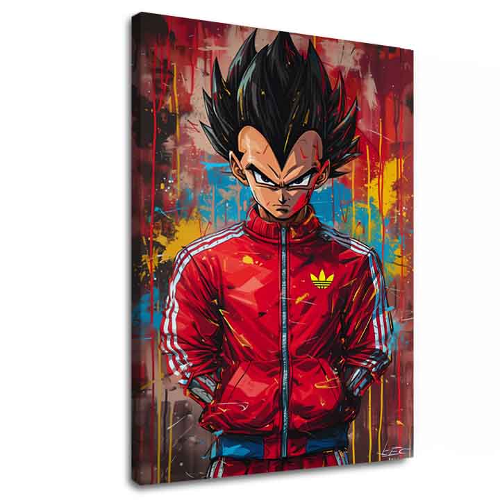 Saiyan: Dipinto del potere del guerriero | Dettagli in acrilico