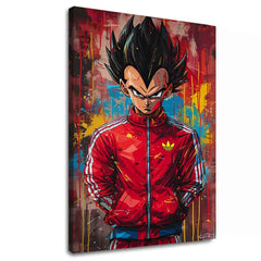 Saiyan: Dipinto del potere del guerriero | Dettagli in acrilico