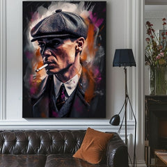 Tommy Shelby: dipinto King of the Streets | Dettagli acrilici