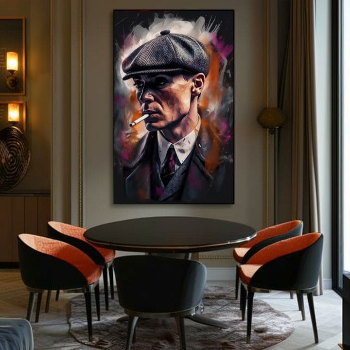 Tommy Shelby: dipinto King of the Streets | Dettagli acrilici