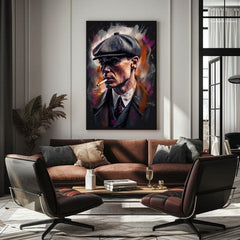 Tommy Shelby: dipinto King of the Streets | Dettagli acrilici