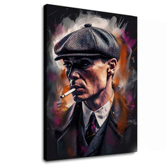 Tommy Shelby: dipinto King of the Streets | Dettagli acrilici