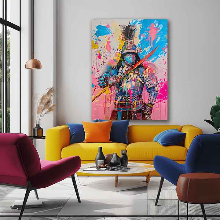 Immagine SAMURAI SPIRIT su tela | Dettagli in acrilico