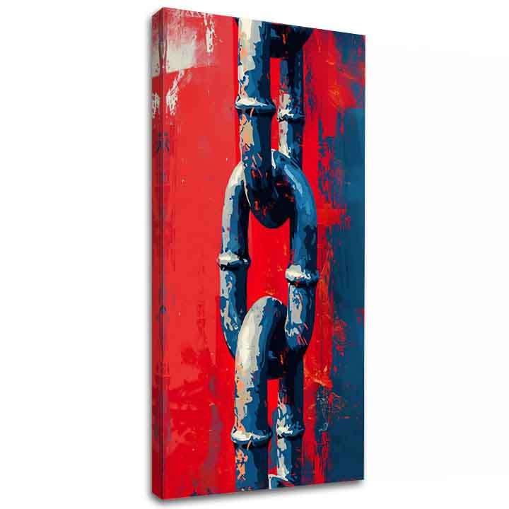 Immagine INDUSTRIAL CHAIN su tela | Dettagli in acrilico