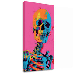 Immagine NEON SKELETON su tela | Dettagli in acrilico