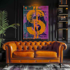 Immagine MONEY BENJAMIN su tela | Dettagli in acrilico