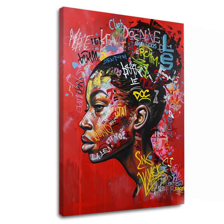 Immagine URBAN QUEEN su tela | Dettagli in acrilico