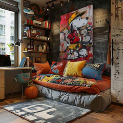 Immagine COOL SNOOPY su tela | Dettagli in acrilico