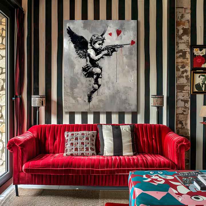 Immagine LOVE HUNTER su tela | Dettagli in acrilico