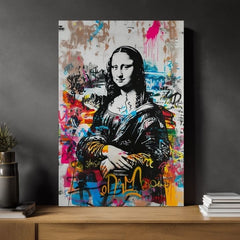 Immagine GRAFFITI MONA su tela | Struttura dipinta