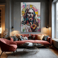 Immagine POP WARRIOR su tela | Struttura dipinta