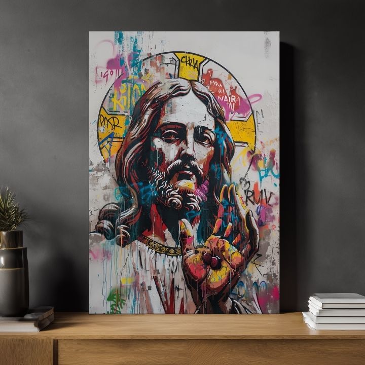 Immagine POP WARRIOR su tela | Struttura dipinta