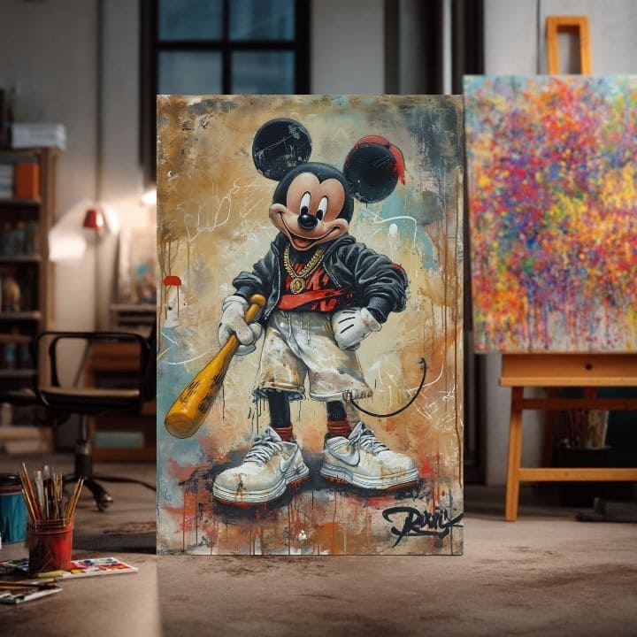 Immagine STREET MICKEY su tela | Struttura dipinta