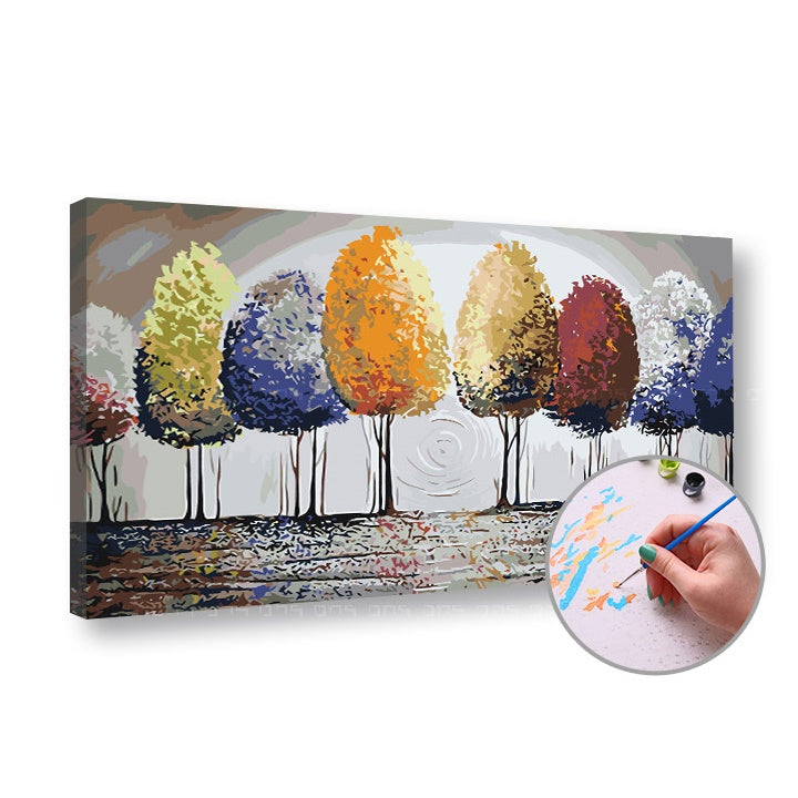 Pittura per numeri ALBERI DI COLORE | difficoltà media