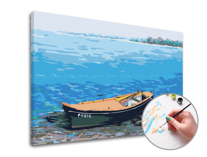 Pittura per numeri ARTICOLO DI PESCA | difficoltà bassa