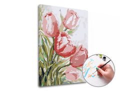 Pittura per numeri TULIPANI | difficoltà bassa