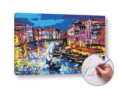 Pittura per numeri GONDOLI SULL'ACQUA | difficoltà elevata