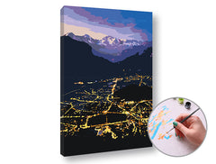 Paint by Numbers - Città notturna | Livello di difficoltà basso