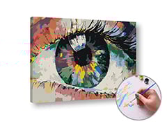 Paint by Numbers Occhio colorato - Difficoltà bassa