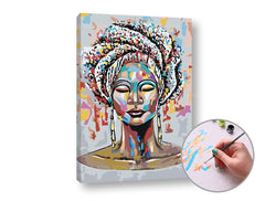 Pittura per numeri AFRICANO | difficoltà bassa