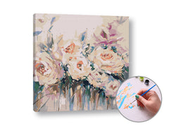 Pittura per numeri FIORI BIANCHI | difficoltà media