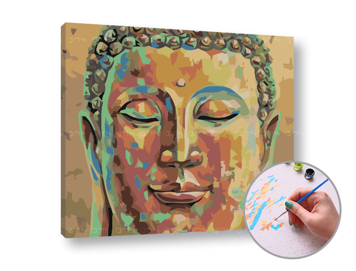 Pittura per numeri SPIACI BUDHA | difficoltà bassa