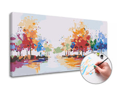 Pittura per numeri UNA PASSEGGIATA NEL PARCO MAGICO | difficoltà bassa