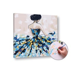 Paint by Numbers - Donna in abito blu