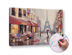 Pittura per numeri REGALO A PARIGI | difficoltà bassa