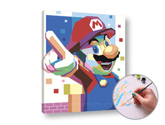 Dipingere per numeri SUPER MARIO | difficoltà bassa