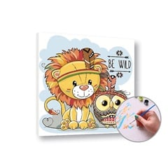 Paint by Numbers Lion - Difficoltà bassa