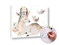 Dipingere con i numeri SRNČEK BAMBI | difficoltà bassa