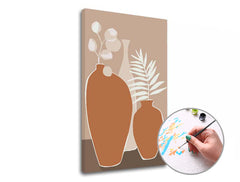 Pittura per numeri VASO COTTO CON FIORI | difficoltà bassa