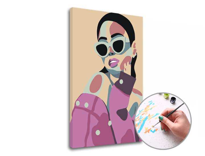 Pittura per numeri POSA FEMMINILE | difficoltà bassa
